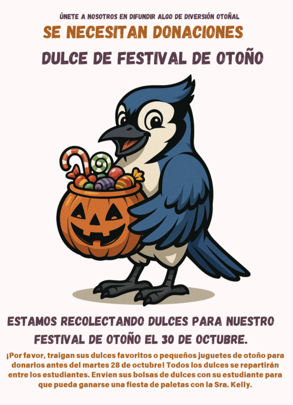 Fall festival donations flyer spanish