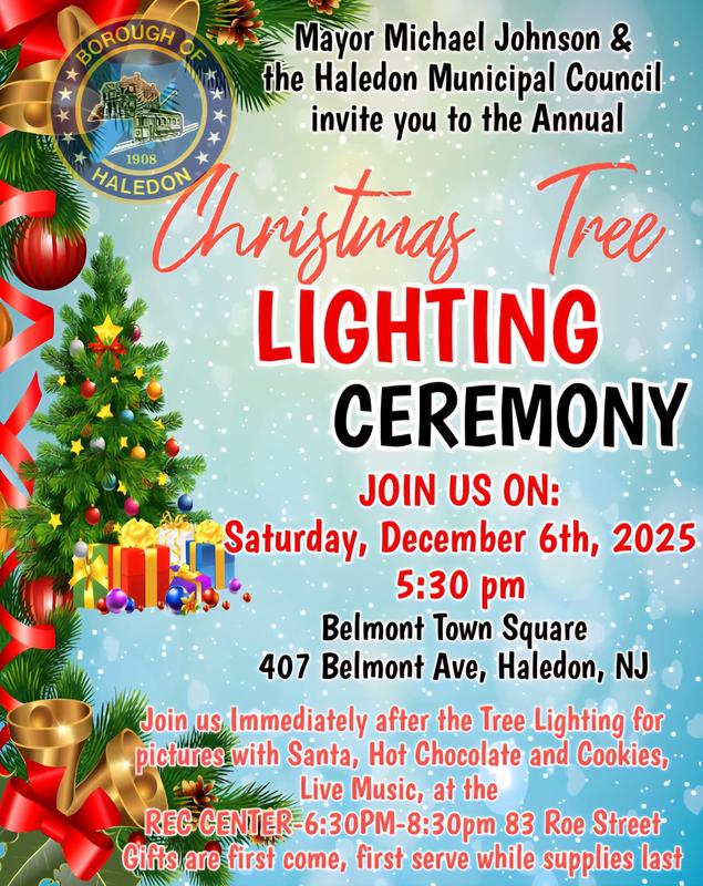 Haledon Christmas Tree Lighting Ceremony