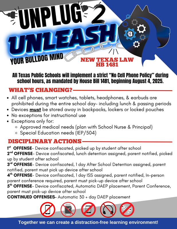new HB 1481 Texas No Cell Phone Law
