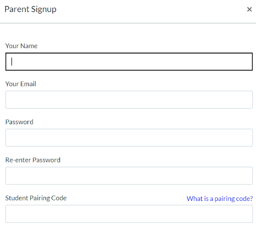 Canvas Parent Sign Up Form Image
