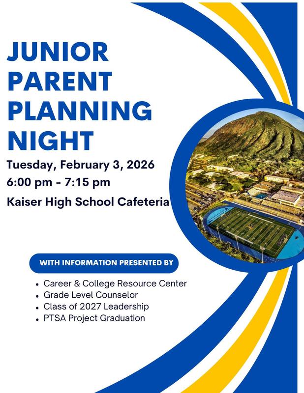 JUNIOR PLANNING NIGHT, TUESDAY FEB. 3RD AT 6:00PM Featured Photo