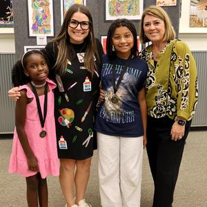 Extra ISES art students at Oct. 13 Art Show