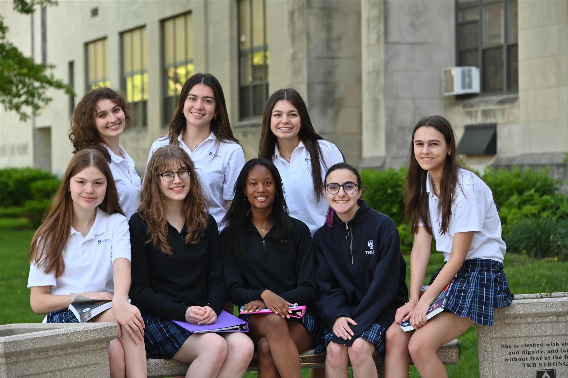  Students sitting outside