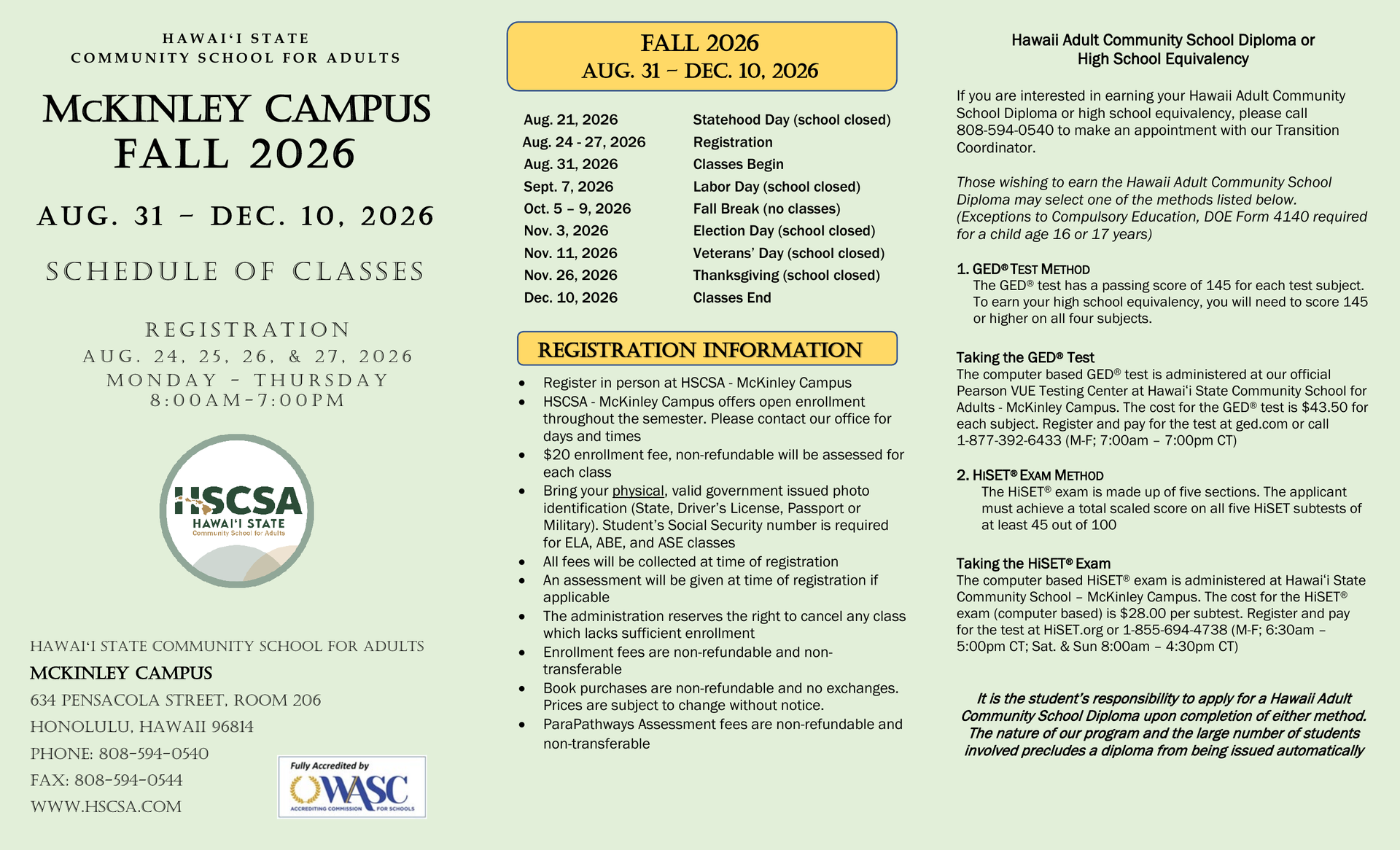 Fall 2026 Brochure