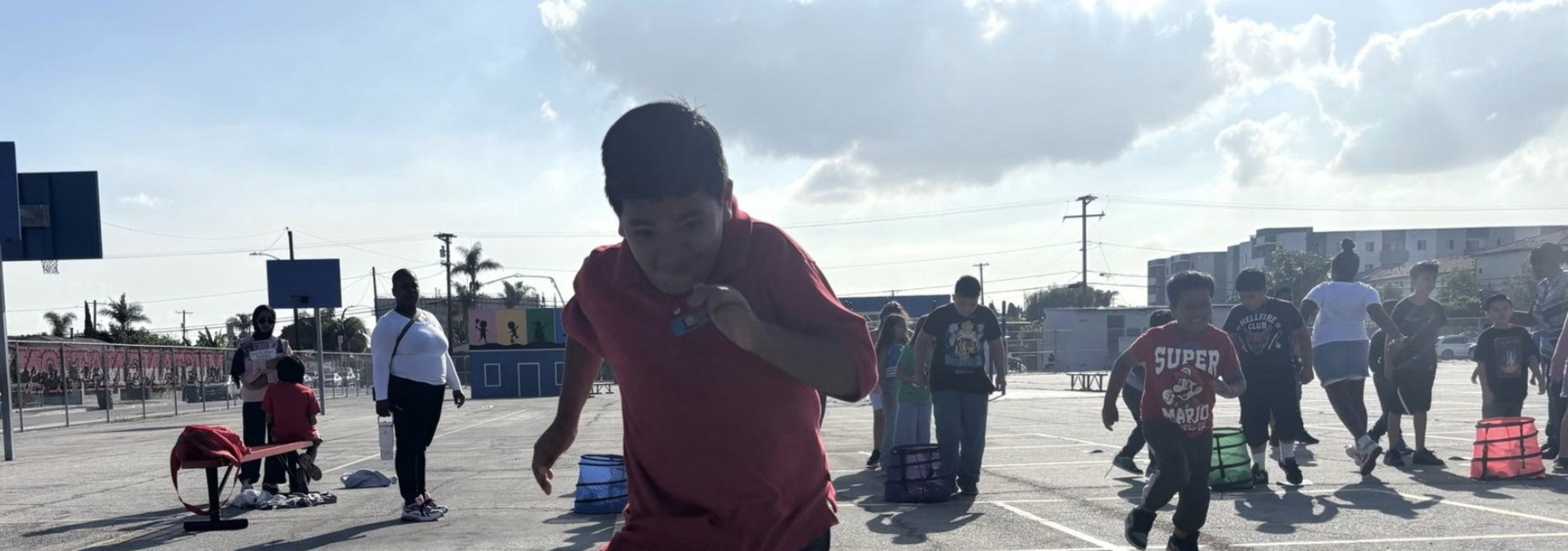 students running