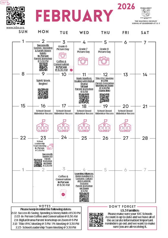 Feb Calendar English