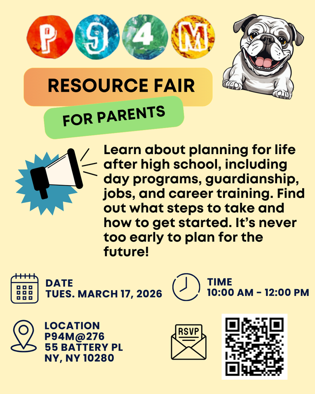 P94M Resource Fair Flyer with QR Code - English
