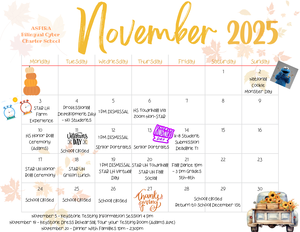 November Calendar English