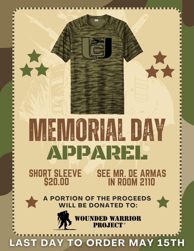 UCHS Memorial Day Apparel Sale