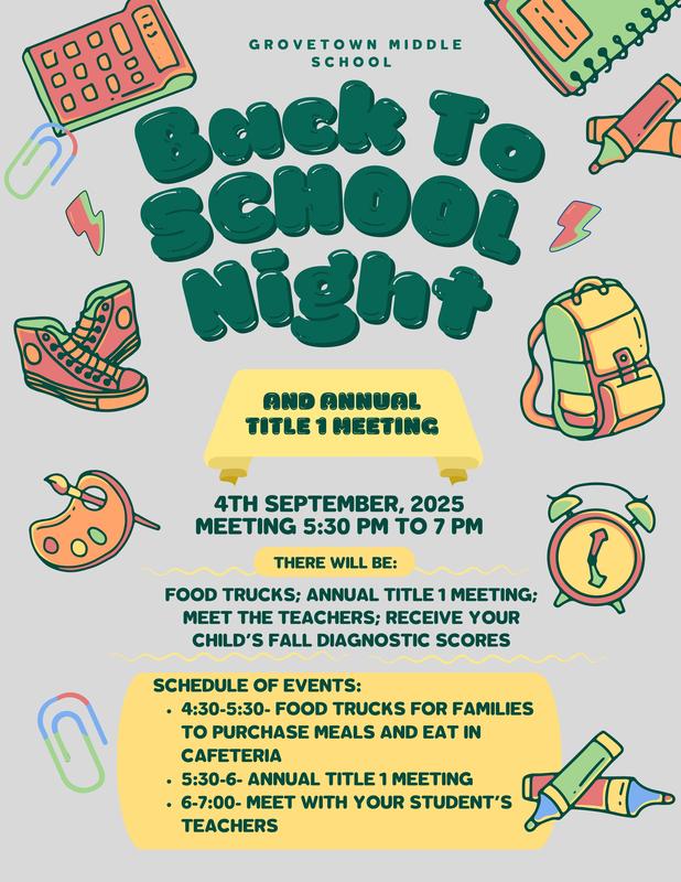 Back to School Night and Annual Title I Meeting