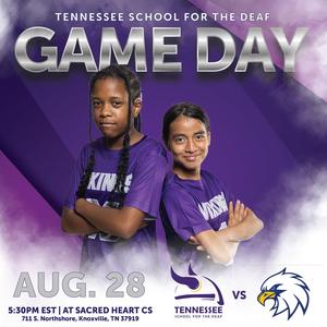 Flag Football flyer against All Saints Episcopal School. Game starts at 5:30pm EST.