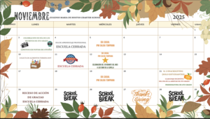 November Calendar Spanish