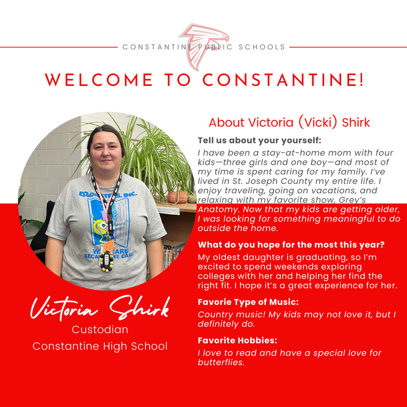 About Me form for Victoria Shirk