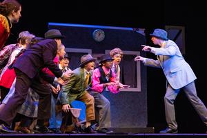 A scene with Nicolas Damico and the cast from Guys and Dolls