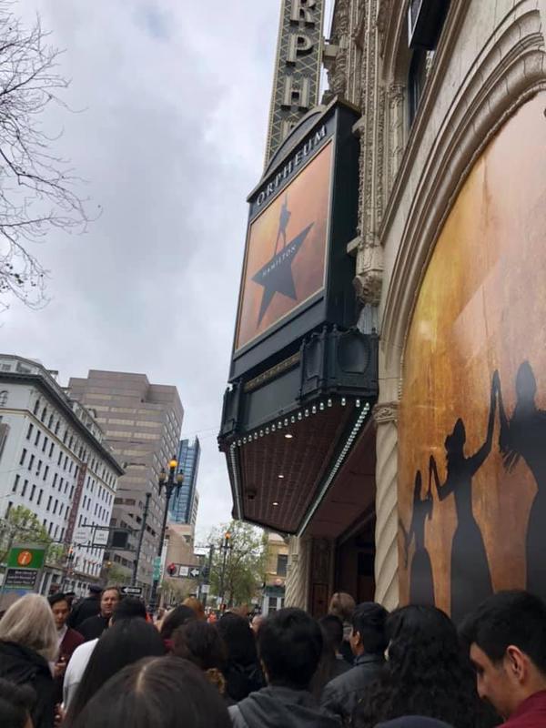 Hamilton at the Orpheum Theater in San Francisco