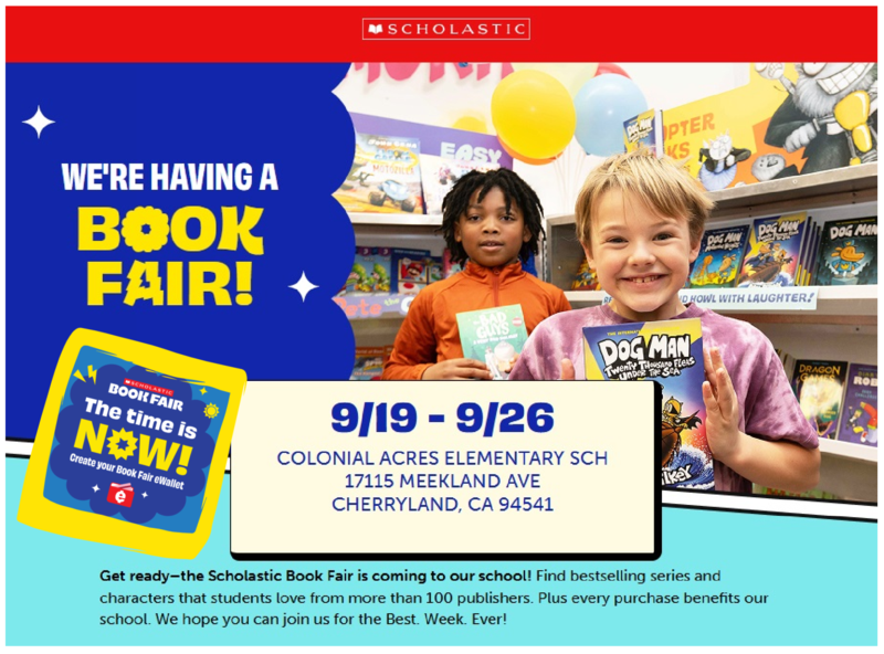 Book Fair September 22 - 26, 2025