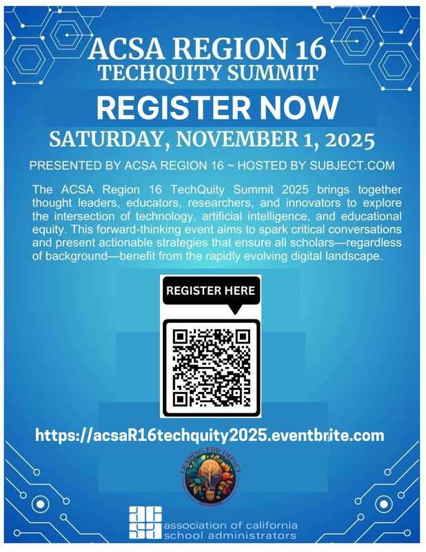 ACSA Region 16 TechQuity Summit Flier