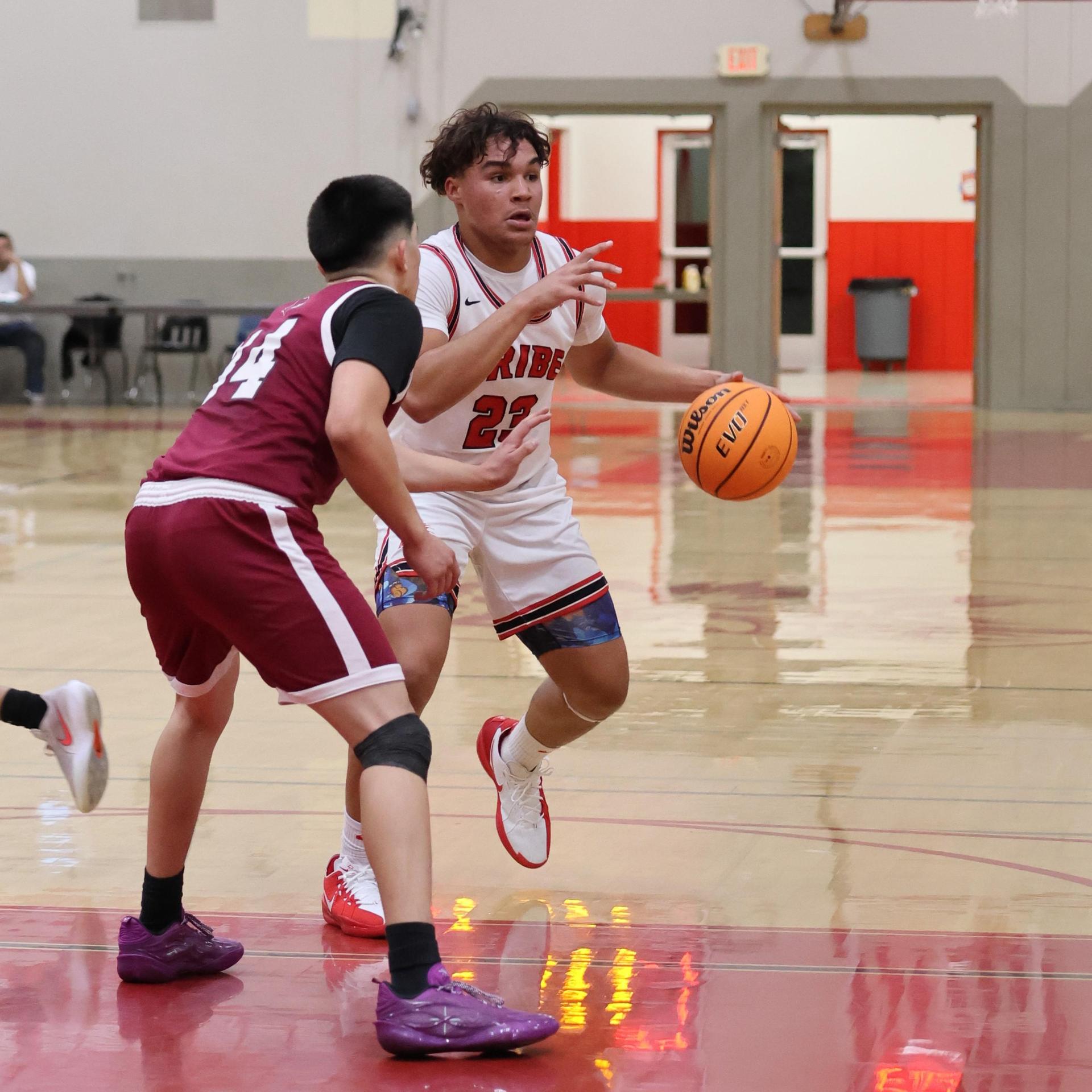 Varsity Boys Basketball playing vs. Orosi 40