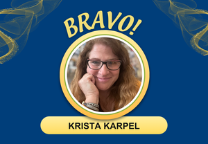 Bravo Award winner Krista Karpel