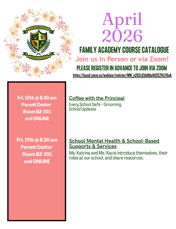 APRIL JB Family Workshops