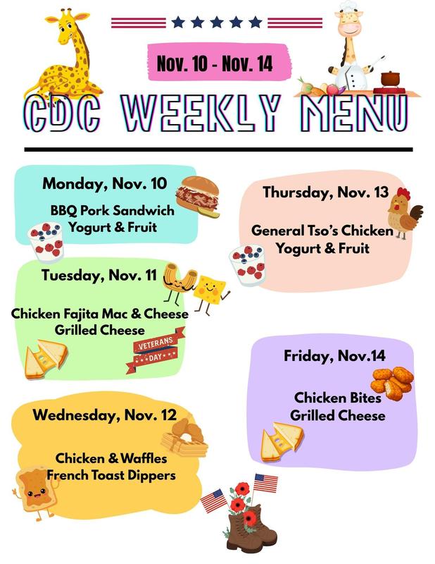 CDC Lunch Menu