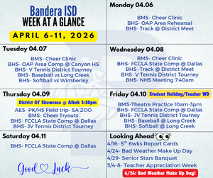BISD week at a glance