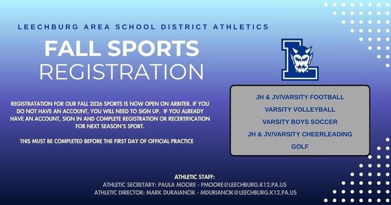 FALL SPORTS REGISTRATION INFO