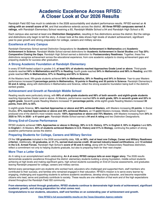 Detailed Accountability Findings