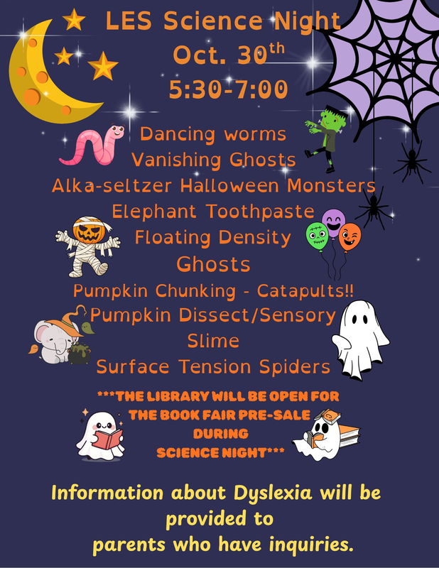 LES Book Fair Flyer with Event Details