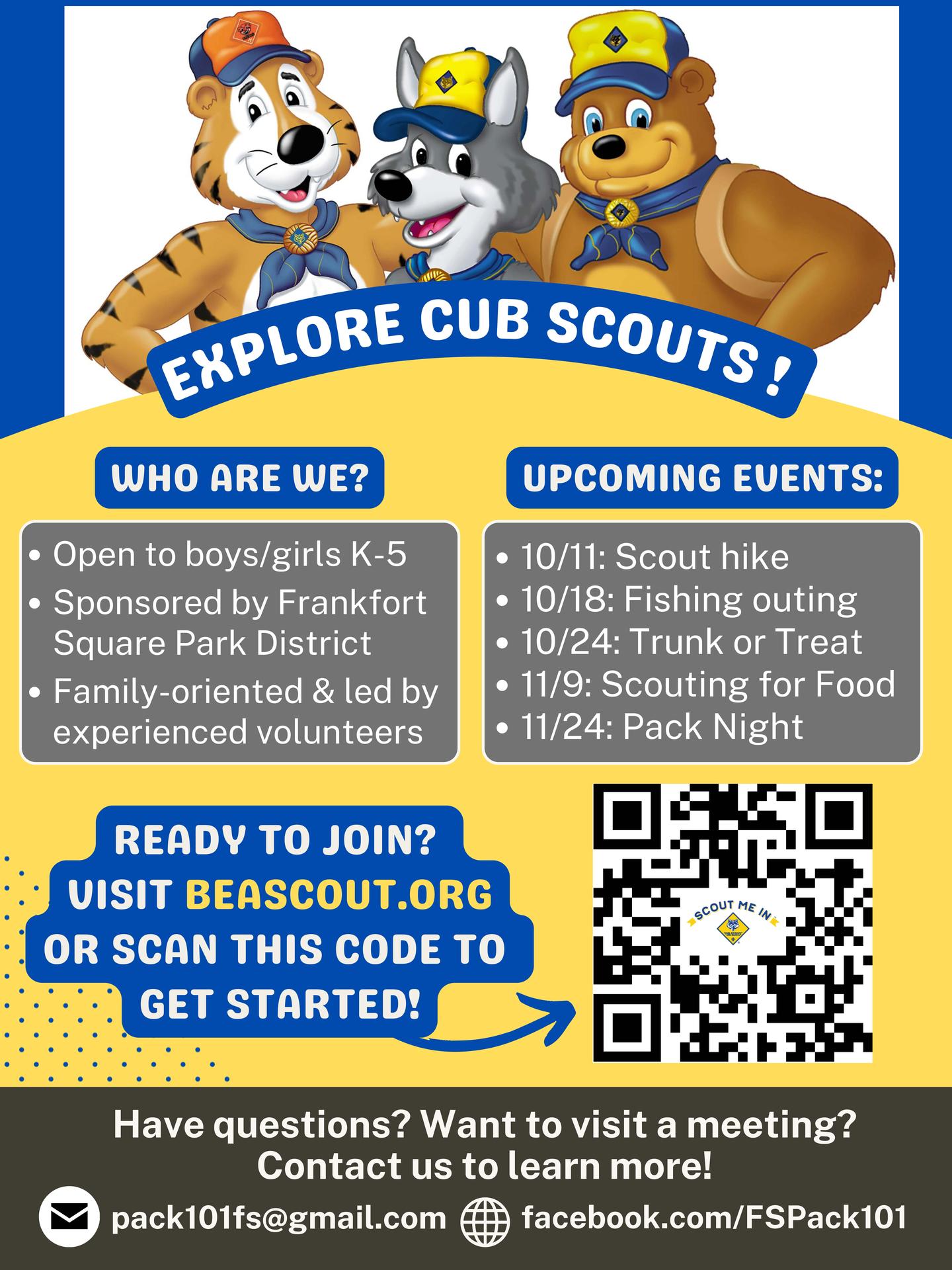 Cub Scout Pack 101 Flyer