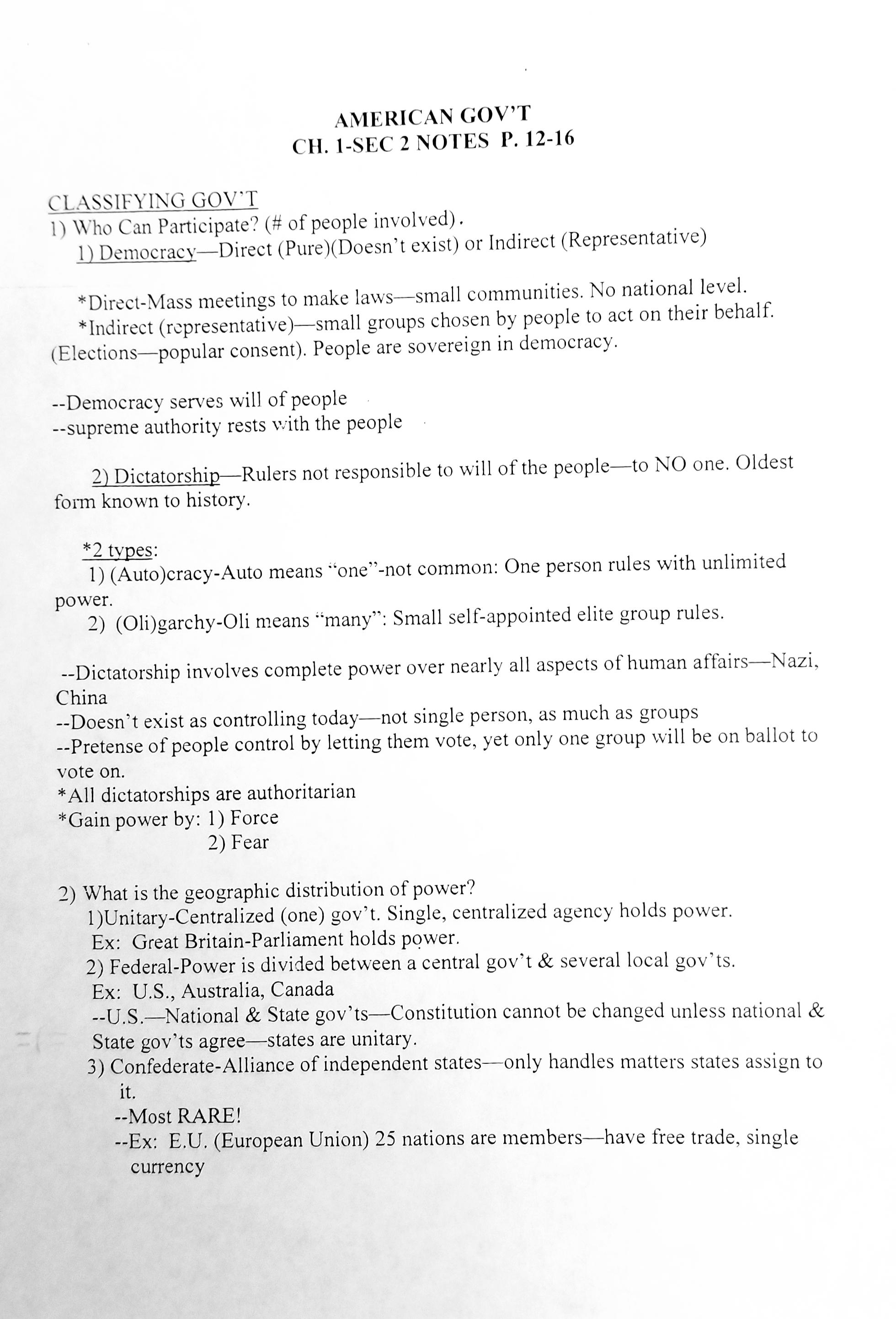 Government Handouts Ms Kim Martin Tellico Plains High School