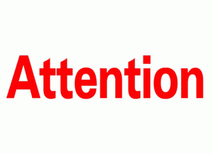 Flashing Attention sign