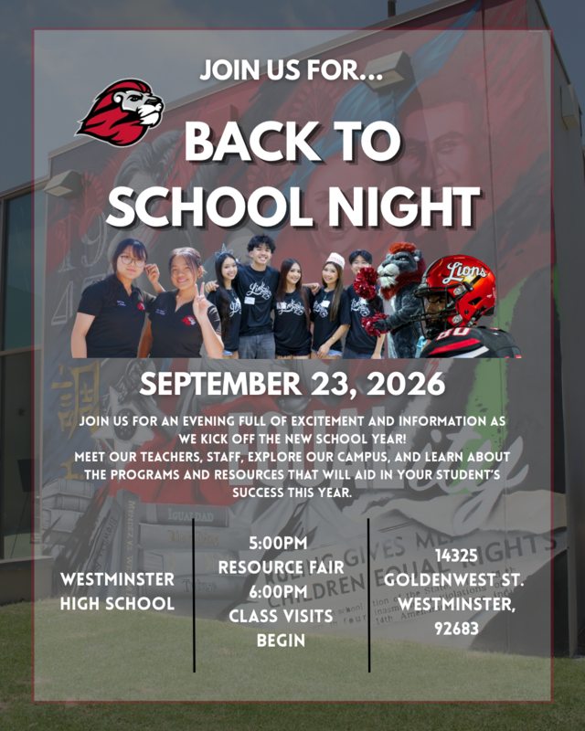Back to school night flyer