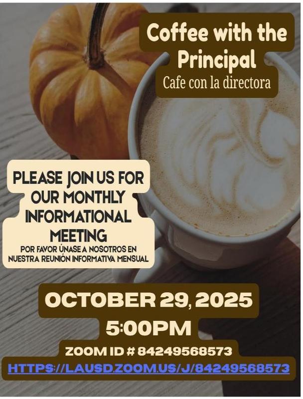 Coffee with the Principal - October 29, 2025 5pm Featured Photo