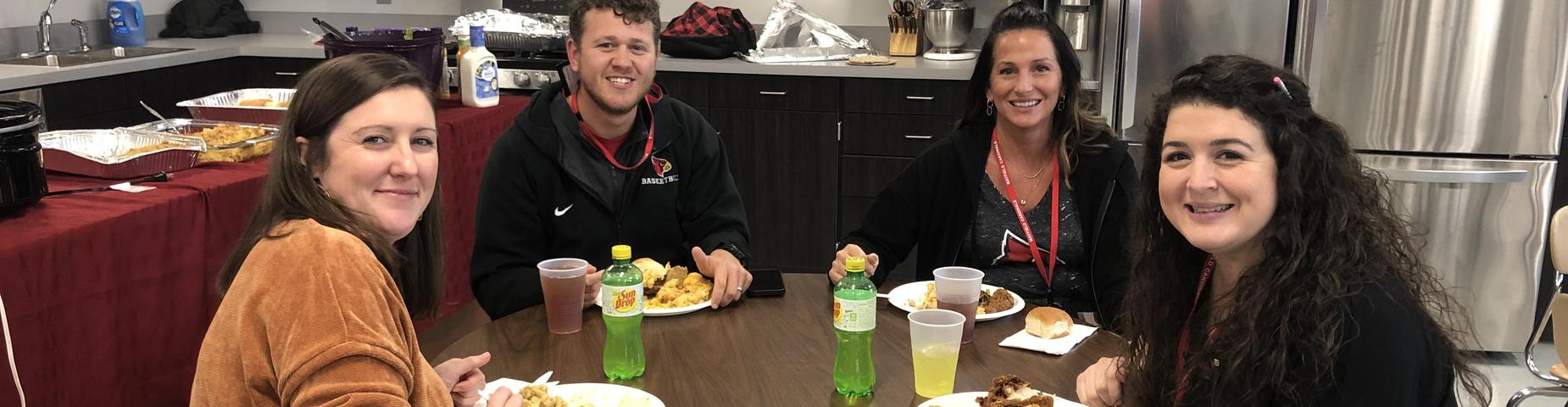Friendsgiving at MHS. We hope you all have a wonderful Thanksgiving!