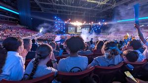 Scenes of the teams competing at the VEX Robotics world championships