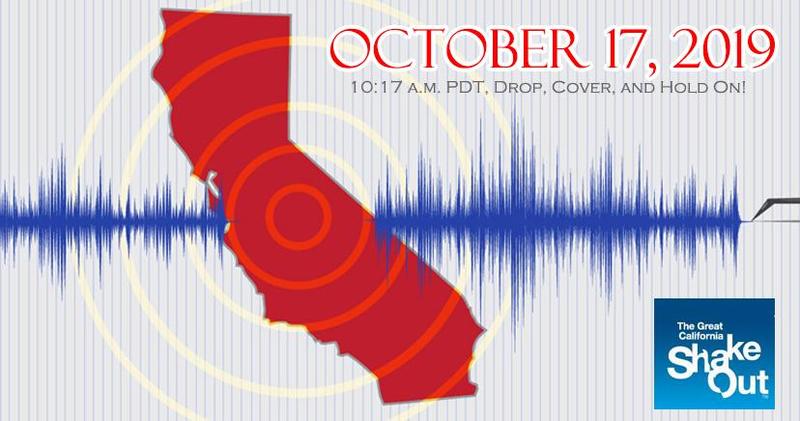 California's Great Shakeout drill is on October 17, 2019.