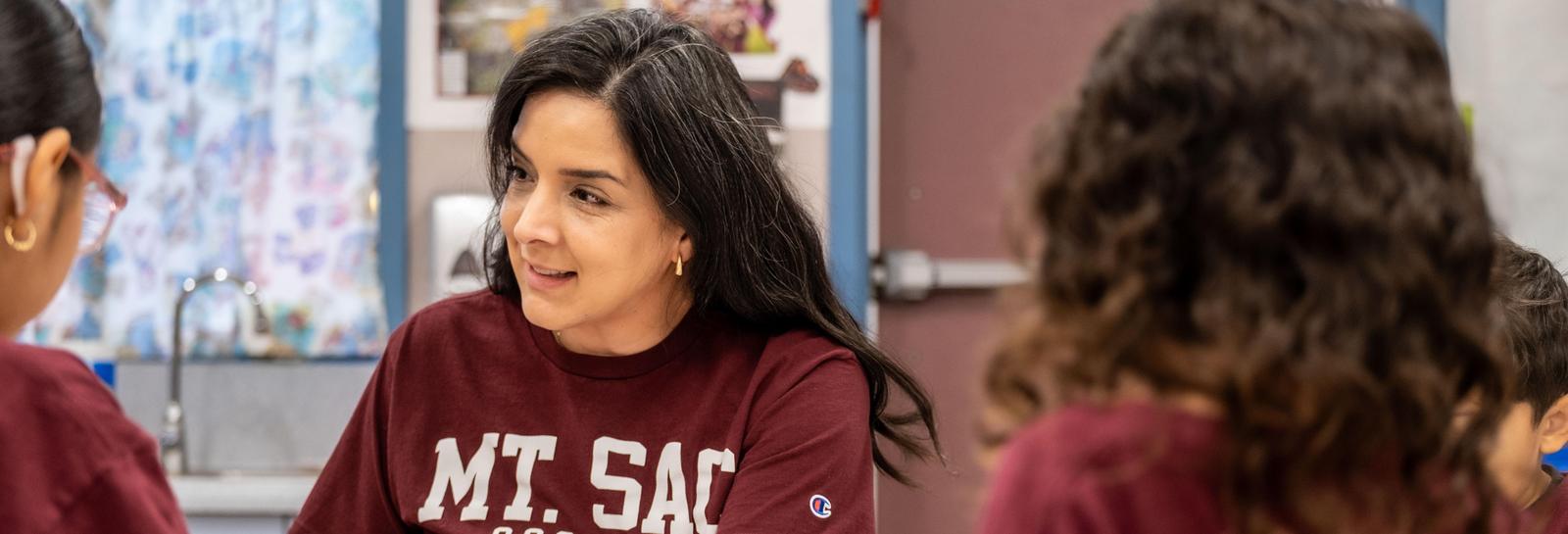 Mt. San Antonio College donated shirts to a TK class at Vejar Elementary School.