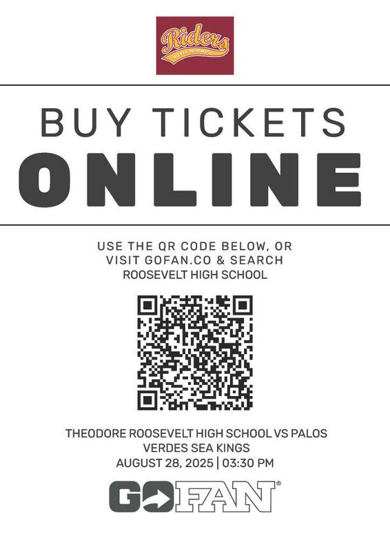 Roosevelt High School vs Palos Verdes Sea Kings August 28, 2025 Flyer