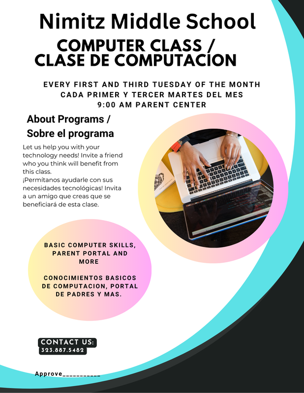 10/28 @ 9AM: Clase de Computacion en el Centro de Padres Featured Photo