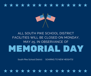 spsd memorial day announcement may 2026