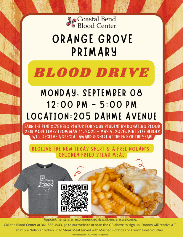 Orange Grove Primary Blood Drive Featured Photo