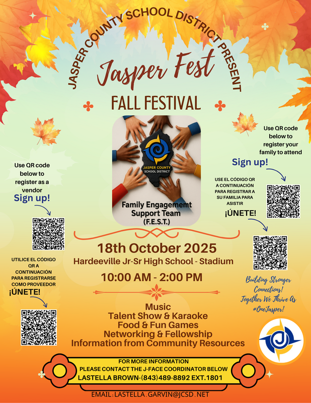 Join Us: 'Jasper Fest' Fall Festival on Saturday, October 18, 2025, from 10 AM – 2 PM