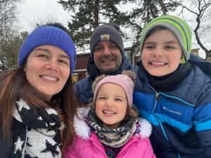 Arco Iris 5th-grade teacher, Maestra Charo, with her family.