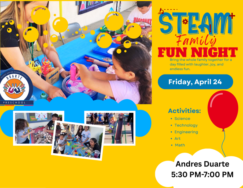 STEAM Family Fun Night Flyer