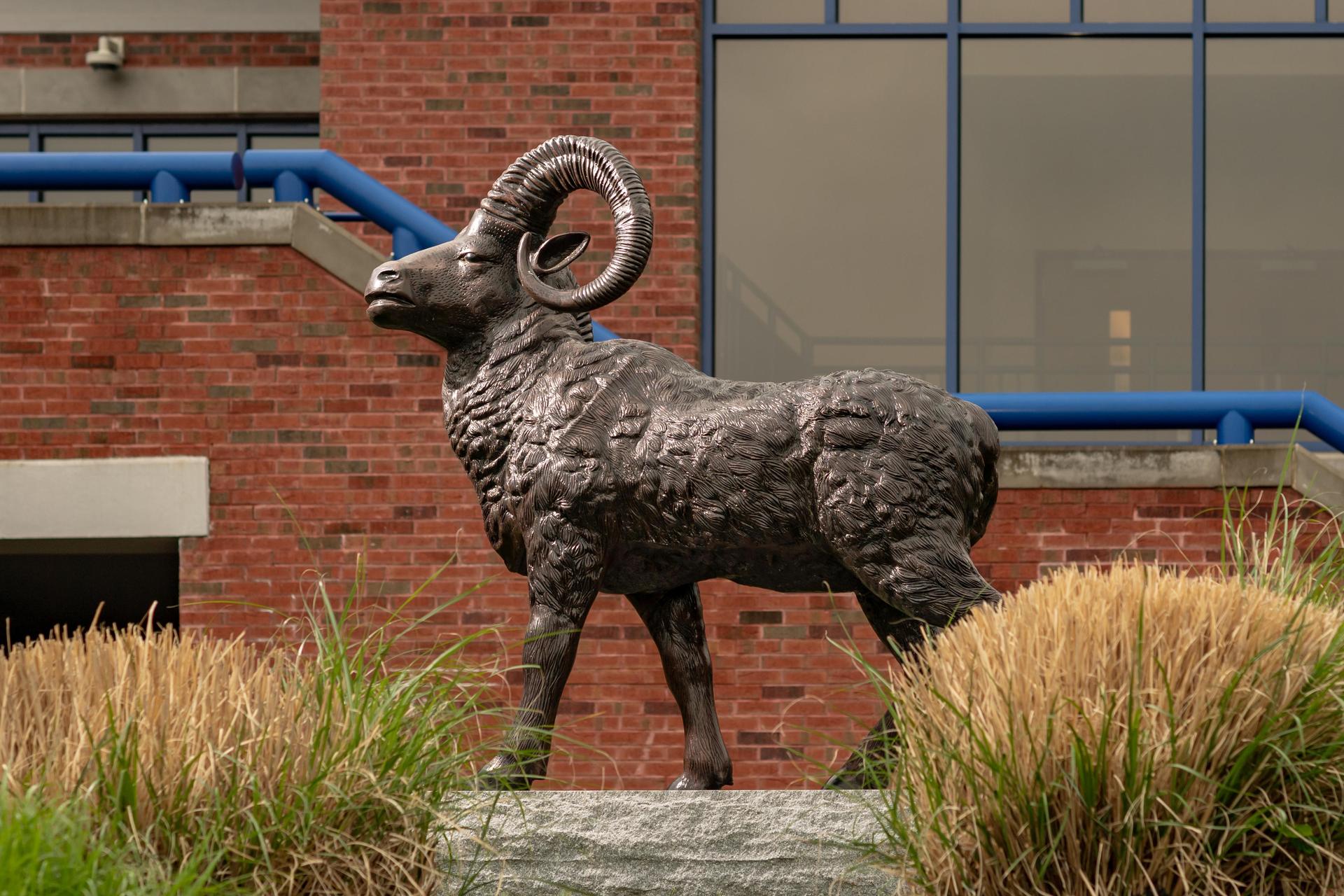 Oratory Prep Ram statue