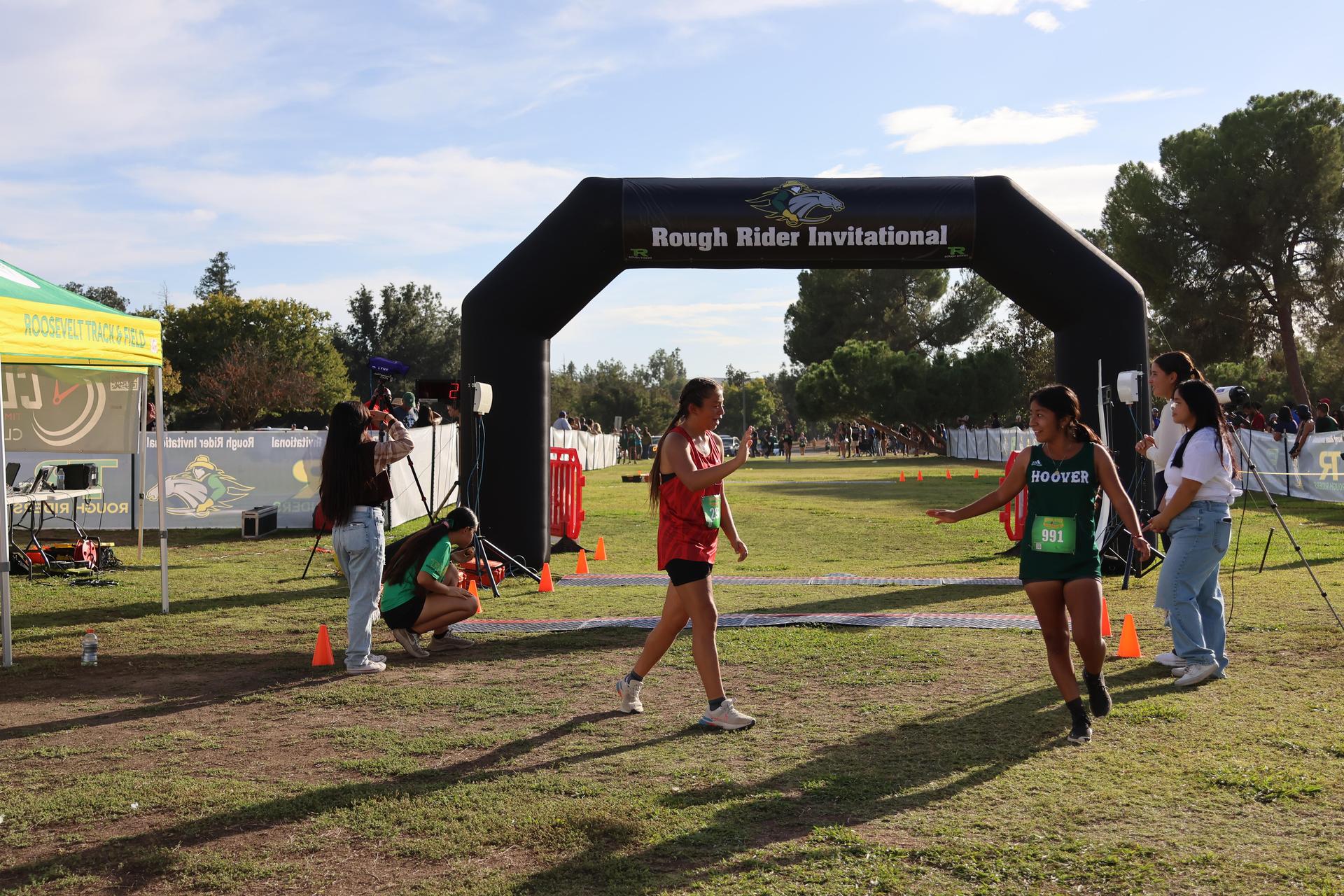 cross country runners in action