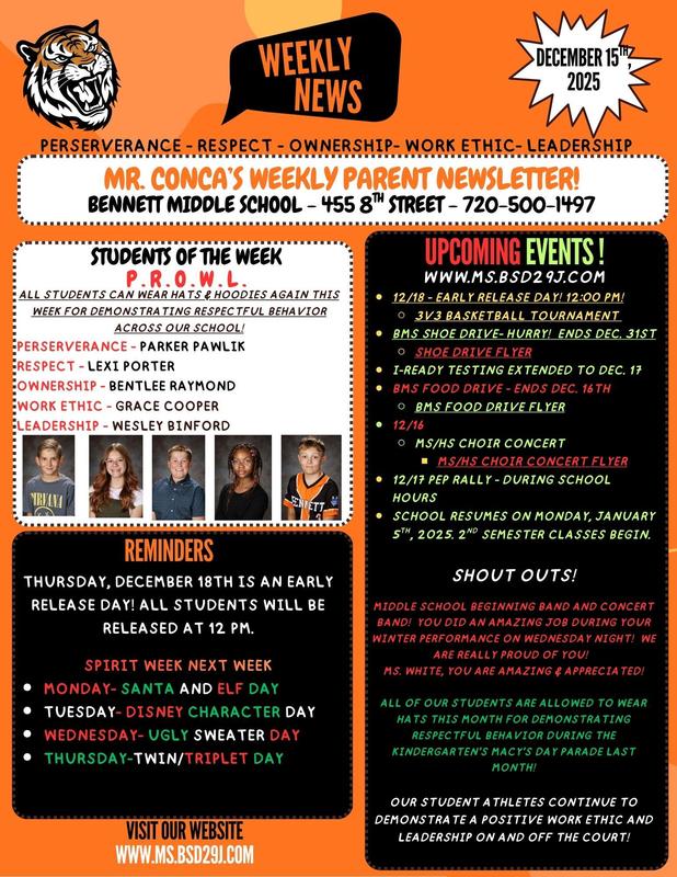 Weekly Parent Newsletter- English