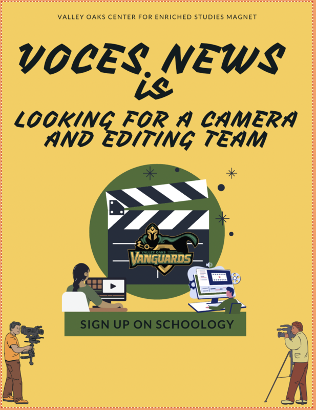 flyer for VOCES news