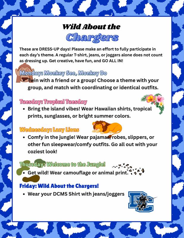 Middle School Homecoming Dress up Days